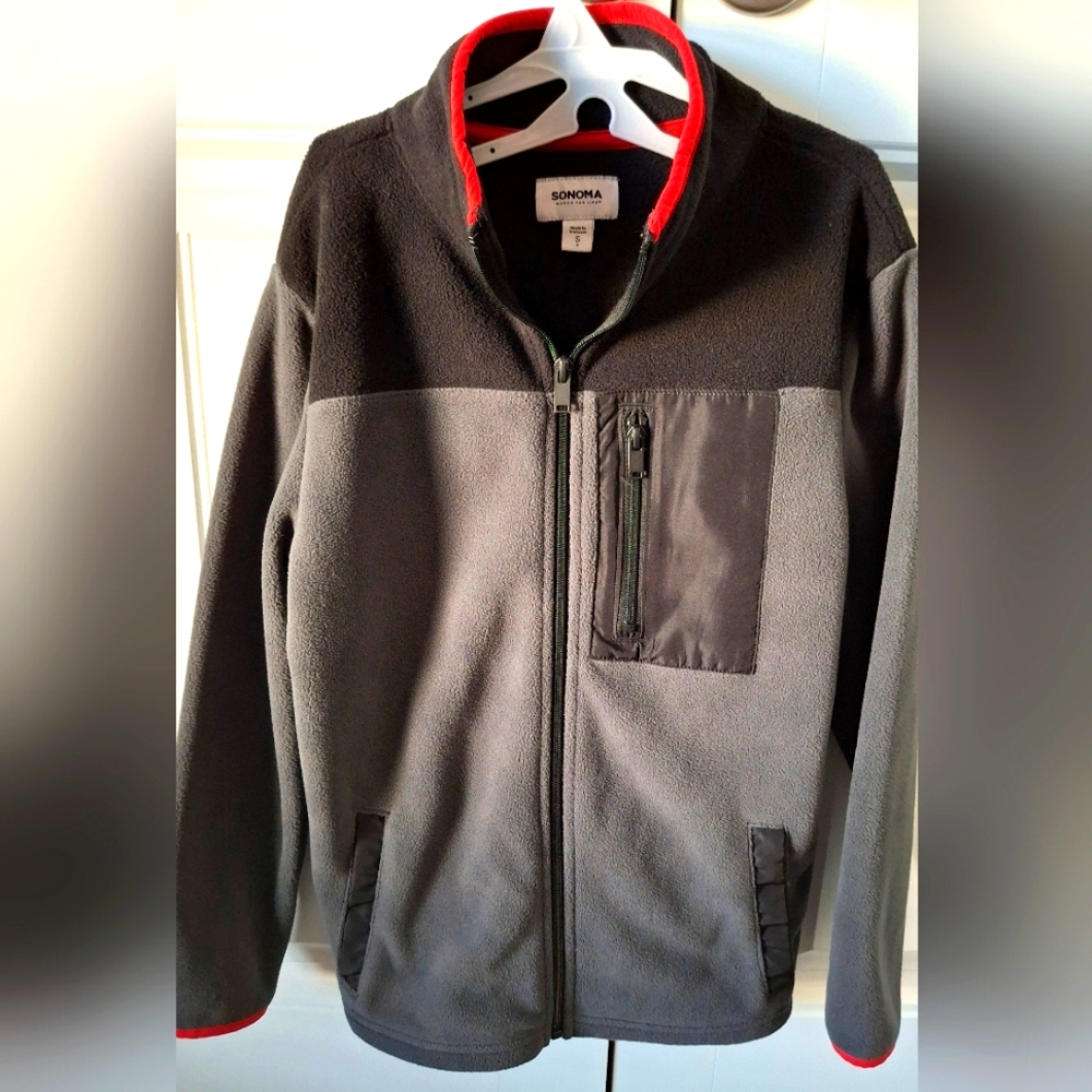 Boy gray full zipper jacket coat SONOMA size Small